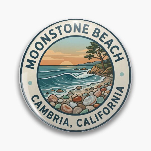 Item preview, Moonstone Beach Cambria California Vintage Coastal Badge designed and sold by LittleArij.