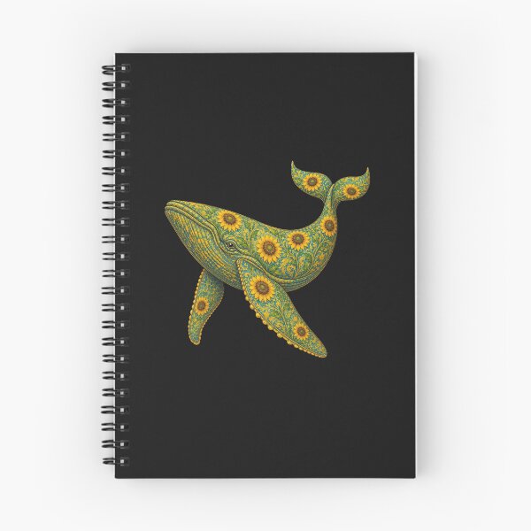 Item preview, Sunflower Whale | Ocean Sunflower Art Collection designed and sold by Zaru Art Studio.