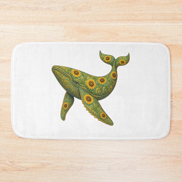 Item preview, Sunflower Whale | Ocean Sunflower Art Collection designed and sold by Zaru Art Studio.