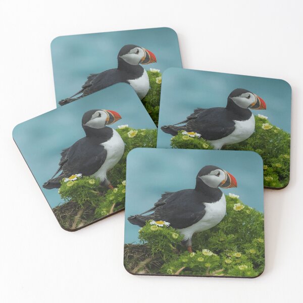 Item preview, Atlantic Puffin Among Coastal Flowers designed and sold by Nature Explore Game.