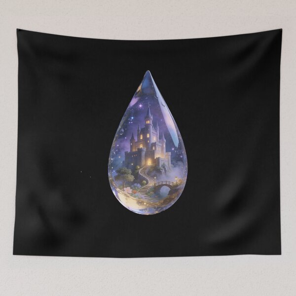 Item preview, Enchanted Castle Inside a Magical Water Drop Fantasy designed and sold by OksArtStudio.