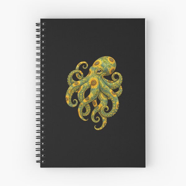 Item preview, Sunflower Octopus | Ocean Sunflower Art Collection designed and sold by Zaru Art Studio.