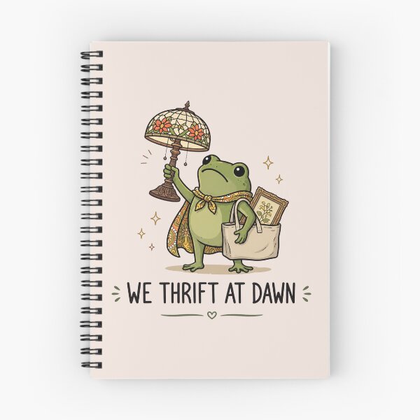 Item preview, We Thrift At Dawn, Funny Frog Meme Thrifting, Vintage Thrift Lover, Retro Secondhand Shopping, Vintage Collector Gift designed and sold by Quiajia.