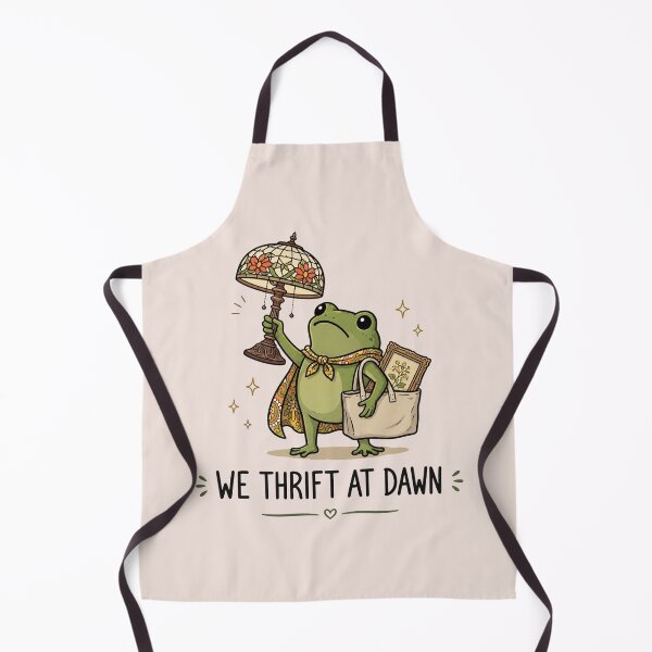 Item preview, We Thrift At Dawn, Funny Frog Meme Thrifting, Vintage Thrift Lover, Retro Secondhand Shopping, Vintage Collector Gift designed and sold by Quiajia.