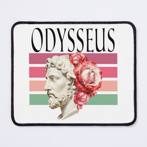 Item preview, Odysseus Ancient Greek Statue Watercolor Roses designed and sold by WildArtIT.