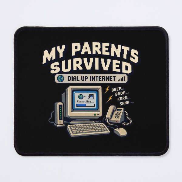 Item preview, My Parents Survived Dial Up Internet – Retro Pixel Tech designed and sold by BYVOK.