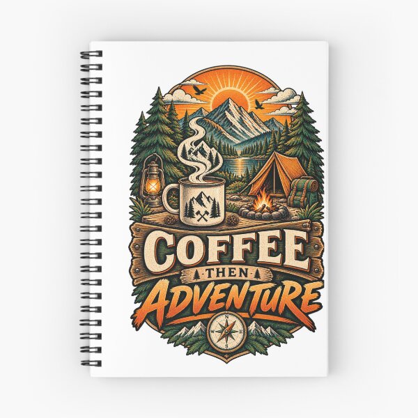 Item preview, Coffee Then Adventure Vintage designed and sold by CodePaws Creations.
