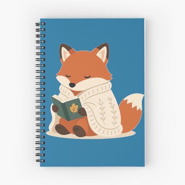 Item preview, Reading Fox Wrapped in Blanket Illustration designed and sold by Dabis26.