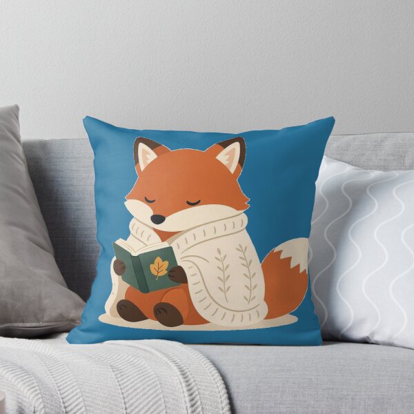Item preview, Reading Fox Wrapped in Blanket Illustration designed and sold by Dabis26.