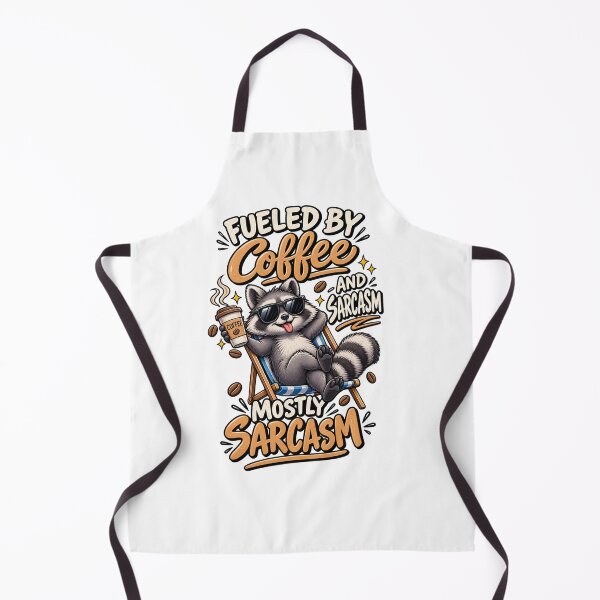 Item preview, Fueled by Coffee and Sarcasm | Funny Raccoon Coffee Lover Design designed and sold by CreativeNest Prints.