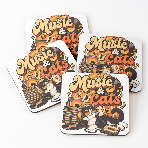 Item preview, Retro Music Cat Vinyl Lover 70s Aesthetic designed and sold by Retro Whiskers.