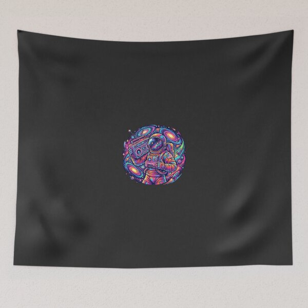 Item preview, Cosmic Neon Astronaut Boombox Retro Space Pop Art designed and sold by eihabo.