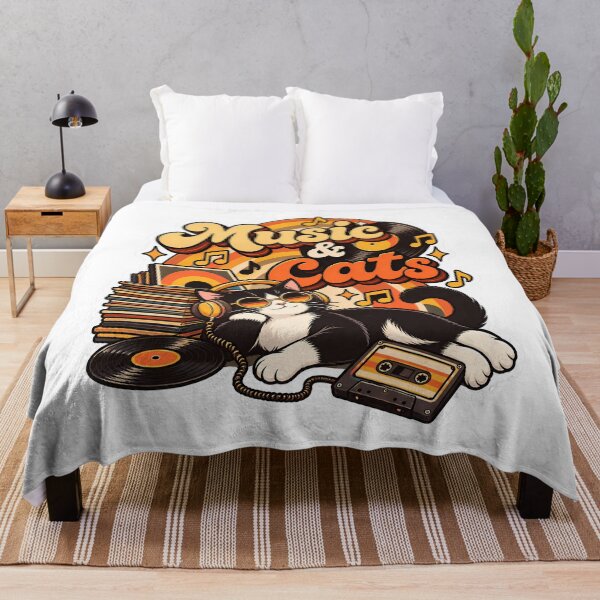 Item preview, Retro Music Cat Vinyl Lover 70s Aesthetic designed and sold by Stickers Hub HUB.
