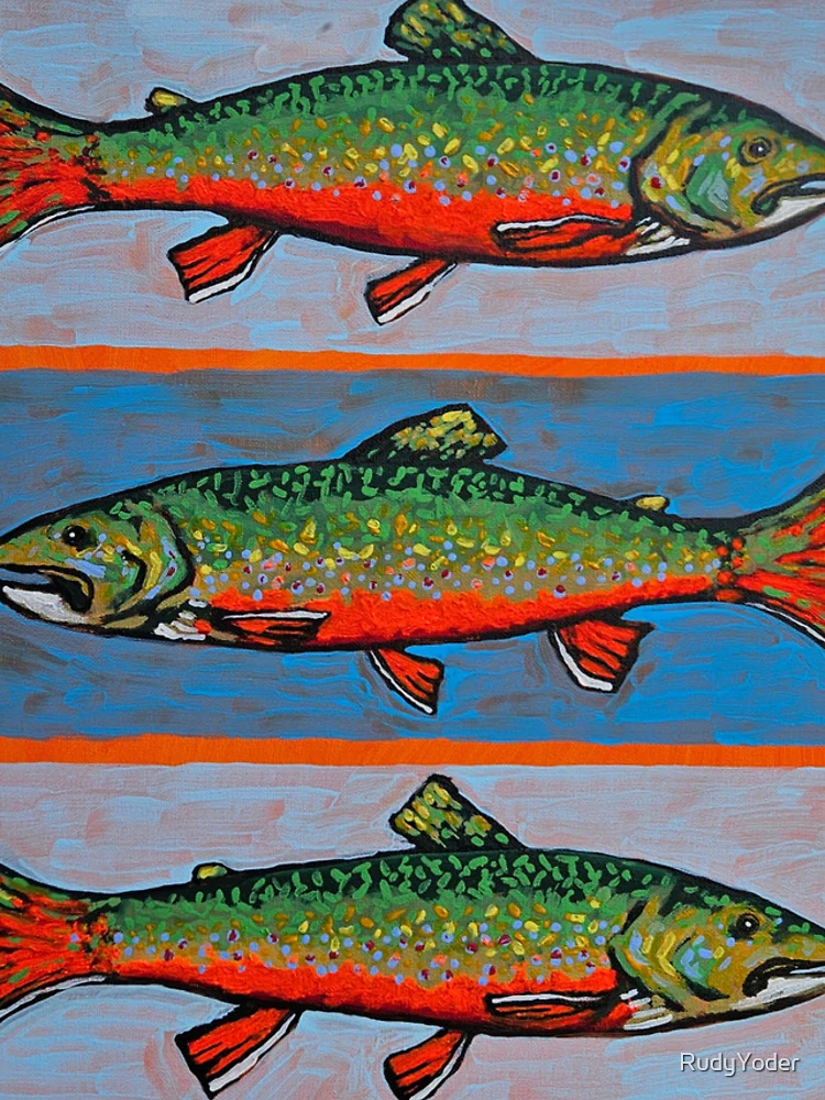Thumbnail 4 of 4, iPhone Case, Brook Trout  designed and sold by RudyYoder.