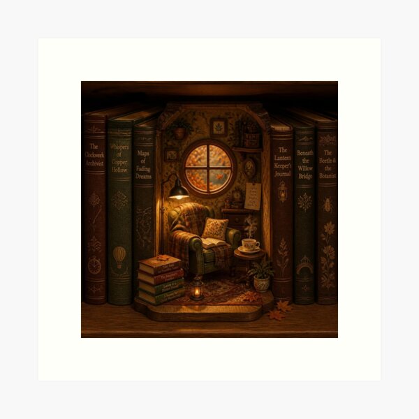 Item preview, Cozy Book Diorama designed and sold by EWPrints.