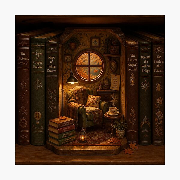 Item preview, Cozy Book Diorama designed and sold by EWPrints.