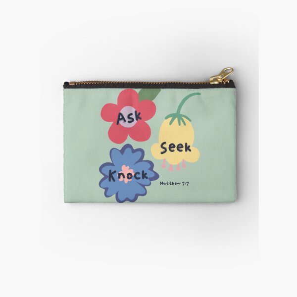 Item preview, Ask Seek Knock - Matthew 7:7 Cute Floral Bible Verse designed and sold by bySunnieStudio.
