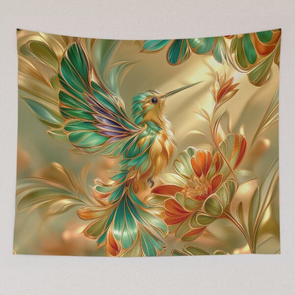 Item preview, Hummingbird Floral Art designed and sold by MargaretWiktor.