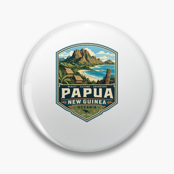 Item preview, Papua New Guinea Oceania Travel Souvenir Beauty Culture Adventure Est 1975 designed and sold by Star3NowForMe.