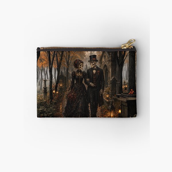 Item preview, Gothic Skeleton Couple Graveyard Walk designed and sold by Forest Fairy Studio.