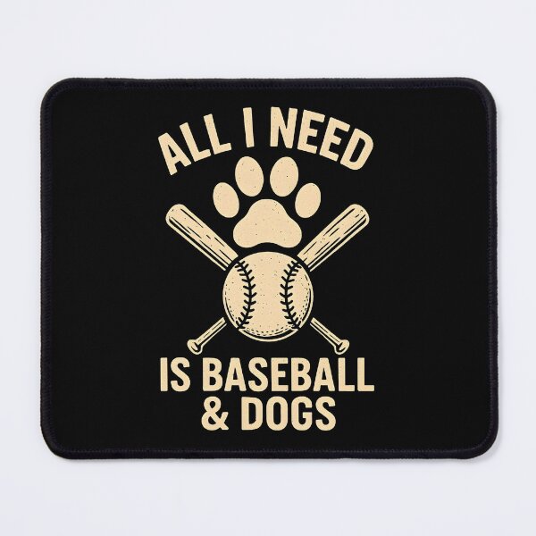 Item preview, All I Need Is Baseball And Dogs Vintage Sports Pet Lover designed and sold by Photo-Sphere101.