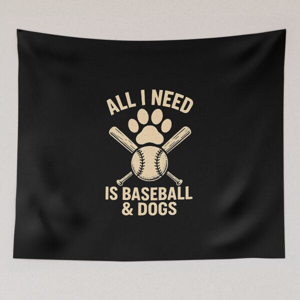 Item preview, All I Need Is Baseball And Dogs Vintage Sports Pet Lover designed and sold by Photo-Sphere101.