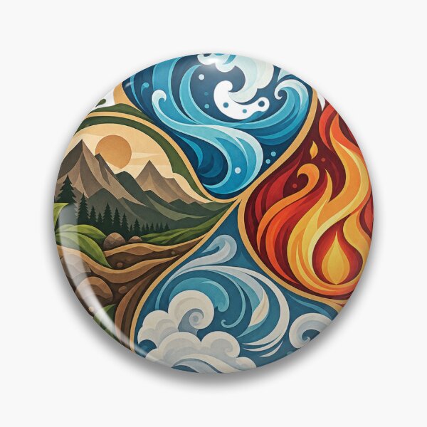 Item preview, Minimalist Four Elements Circle Emblem designed and sold by PratikG24.
