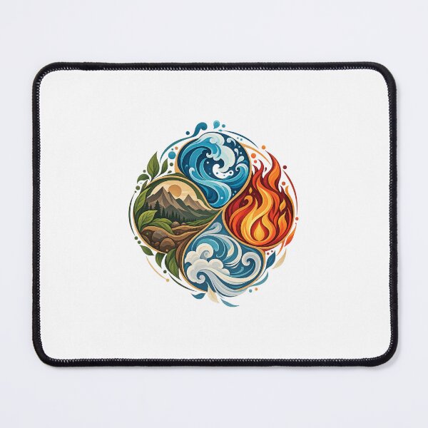 Item preview, Minimalist Four Elements Circle Emblem designed and sold by PratikG24.