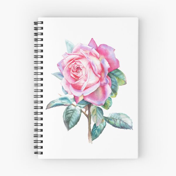 Item preview, Watercolor pink English rose painting summer flower art  designed and sold by art-tee-ua.