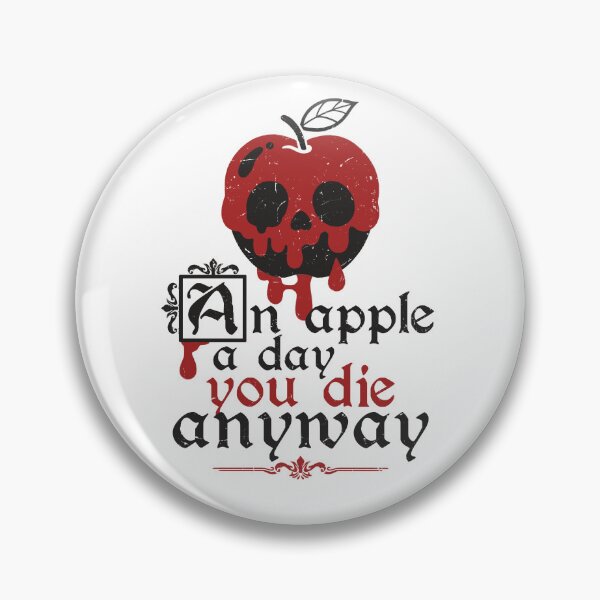Item preview, Poisoned apple a day you die anyway - Funny Dark Humor Poison Apple WHITE designed and sold by NemiMakeit.