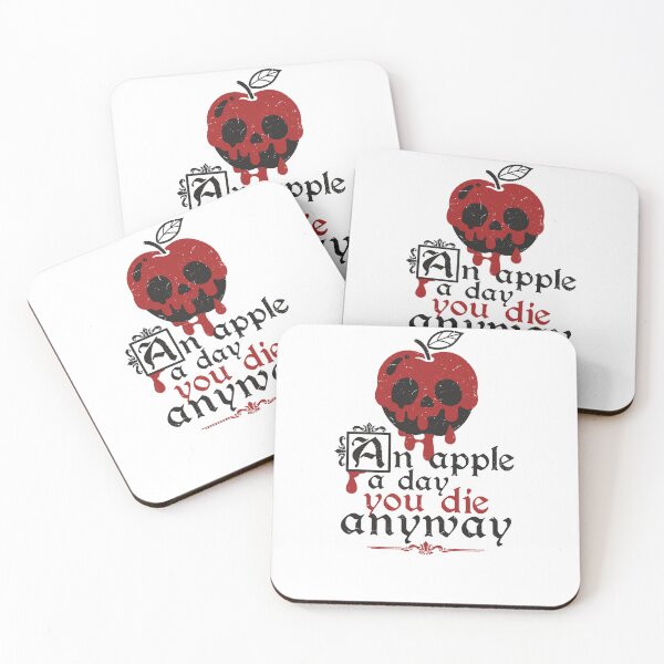 Item preview, Poisoned apple a day you die anyway - Funny Dark Humor Poison Apple WHITE designed and sold by NemiMakeit.