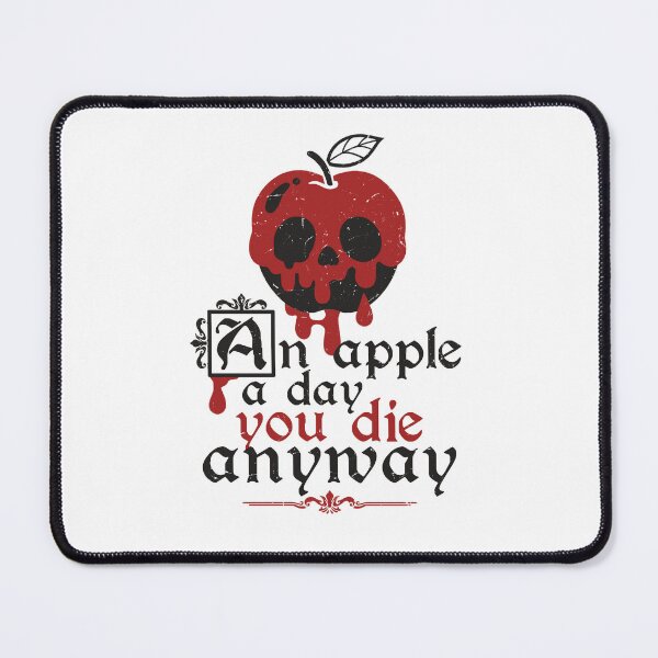 Item preview, Poisoned apple a day you die anyway - Funny Dark Humor Poison Apple WHITE designed and sold by NemiMakeit.