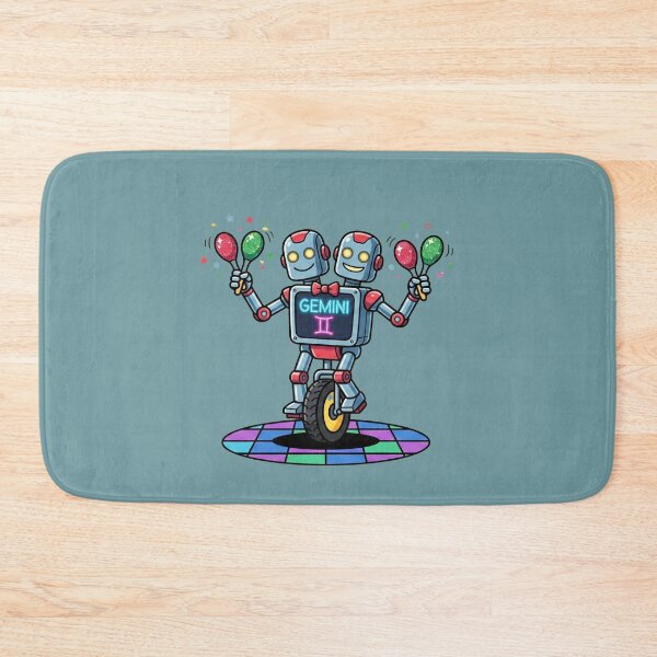 Item preview, Gemini Zodiac Retro Twin Robot on Unicycle designed and sold by Rare By Hero.