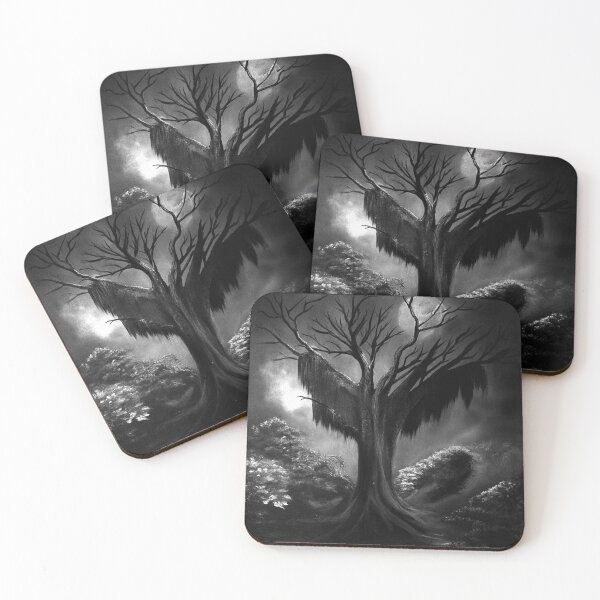 Item preview, black and white forest tree designed and sold by RavenDubhartist.