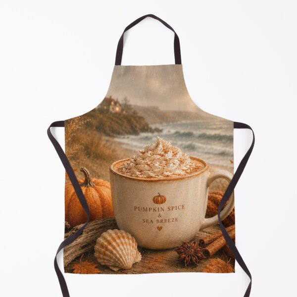 Item preview, Pumpkin Spice and Sea Breeze Cozy Coastal Autumn Lighthouse designed and sold by TheSlowShore.