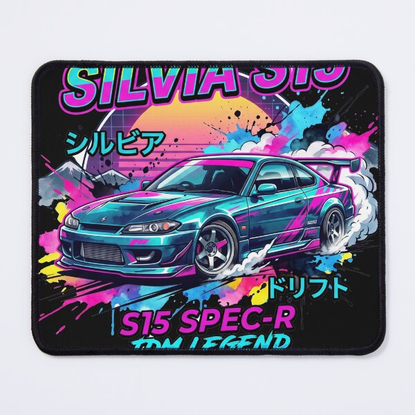 Item preview, Nissan Silvia S15 Spec-R Drift - Synthwave JDM Art designed and sold by Karlitox1988.