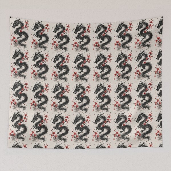 Item preview, Mystic Black Ink Dragon Traditional Asian Art designed and sold by Ink-verse-.