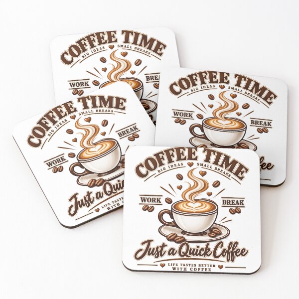 Item preview, Coffee Time – Just a Quick Coffee designed and sold by Qenlo.