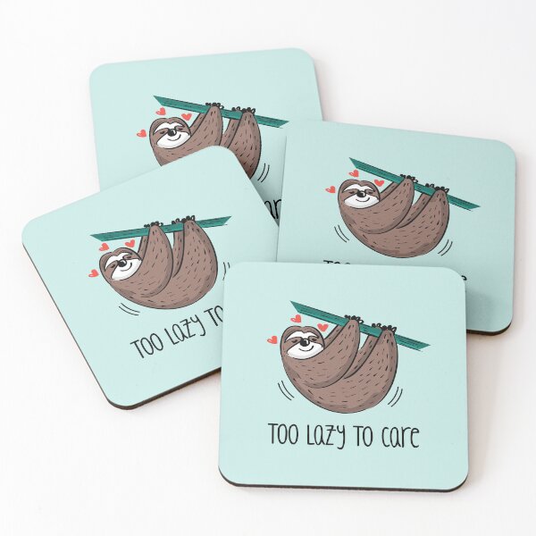Item preview, Too Lazy To Care (on Lt. Aqua) designed and sold by PawsitiveMum3.
