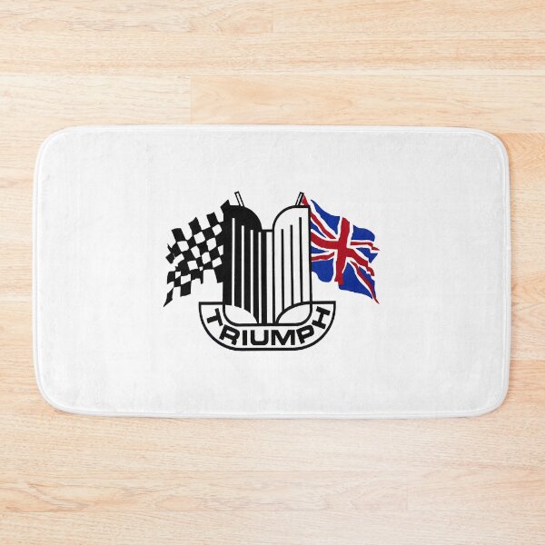Item preview, Triumph Shield With Checkered Racing And British Flag designed and sold by Royal-teiner.