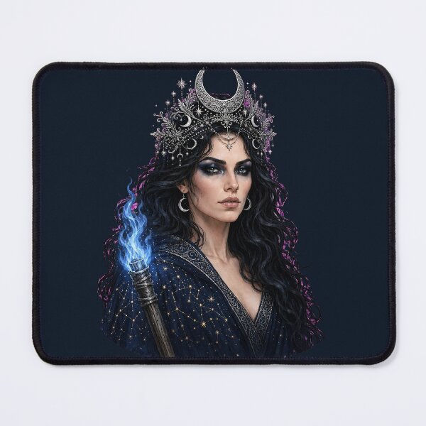 Item preview, Hecate Goddess of Witchcraft & Crossroads – Triple Moon Dark Divine Feminine Art designed and sold by Alcyone-Blue.