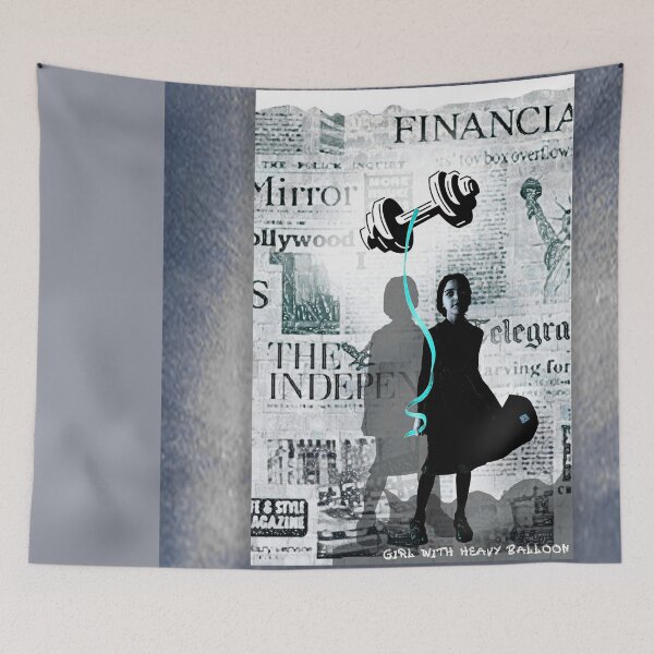 Item preview, Girl With Heavy Balloon (design ACCI) designed and sold by VanyssaGraphics.