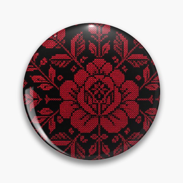 Item preview, Palestinian Heritage Red Cross Stitch Geometric Star Pattern designed and sold by BrainCurves.