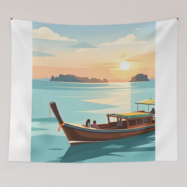 Item preview, Thailand Tropical Paradise – Longtail Boat at Sunset designed and sold by Spirit of Siam.