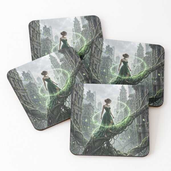Item preview, The Green Queen Reclaims a Post-apocalyptic City designed and sold by Fanta-sticky.