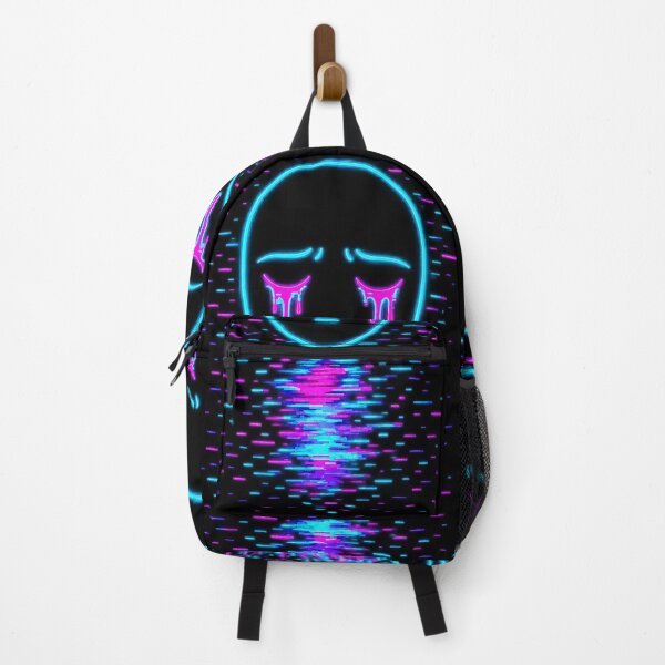 Item preview, Corrupted Face – Neon Glitch Digital Tears designed and sold by JupiterGlitchEmpire.