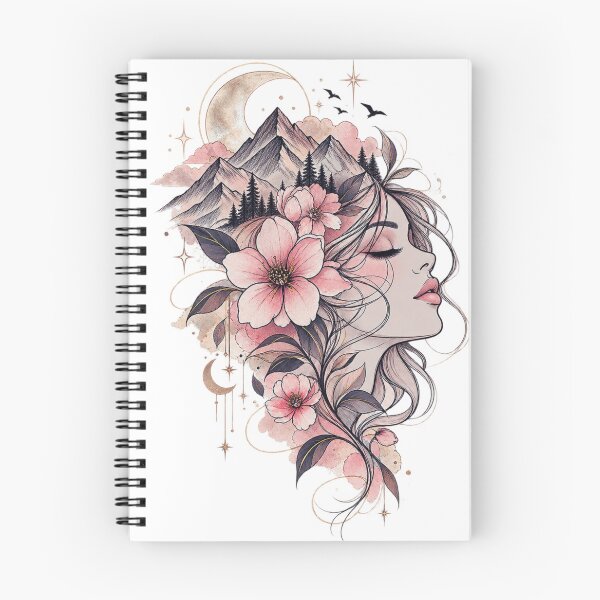Item preview, Dreamy Celestial Botanical Face Portrait designed and sold by Lovaryn.