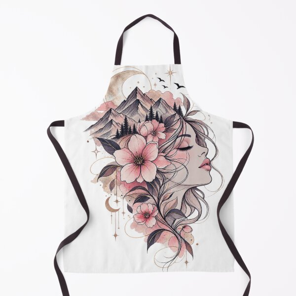 Item preview, Dreamy Celestial Botanical Face Portrait designed and sold by Lovaryn.