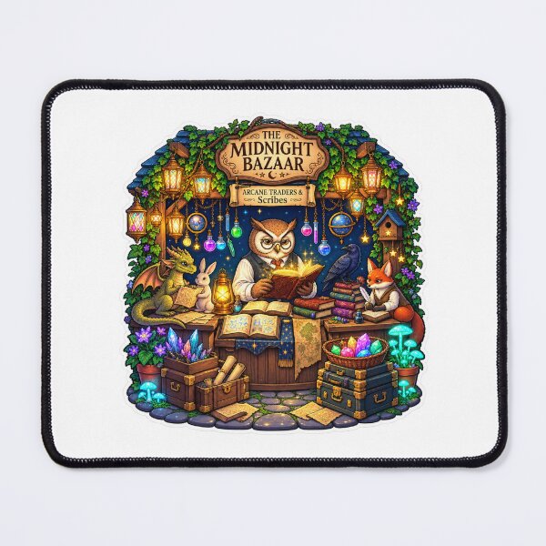 Item preview, Midnight Bazaar | Magical Owl Scribe Fantasy Market | Arcane Bookshop designed and sold by MrDev.