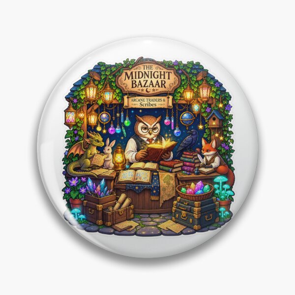 Item preview, Midnight Bazaar | Magical Owl Scribe Fantasy Market | Arcane Bookshop designed and sold by MrDev.